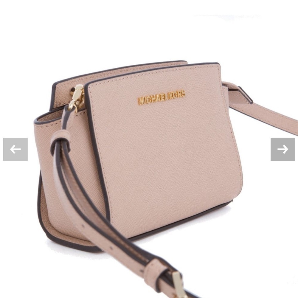 Michael Kors Selma Mini Crossbody Bag Saffiano Leather Blush Pink Chic Spring - Picture 5 of 16